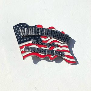 Harley Davidson American Flag Belt Buckle